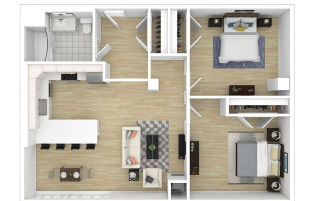 2 beds, 1 bath, 1,063 sqft, $1,857