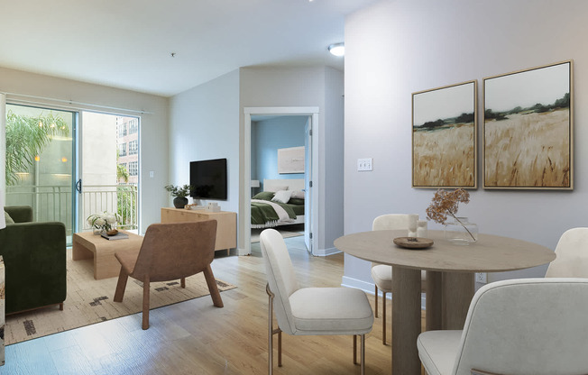 Living Room with Balcony and Hard Surface Flooring