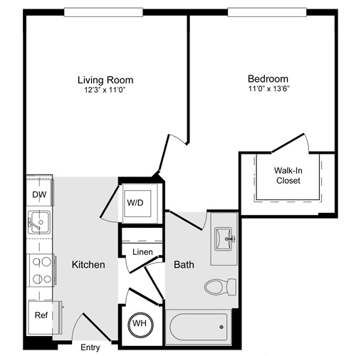 1 bed, 1 bath, 581 sqft, $2,029, Unit 508