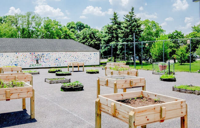 apartments with community garden