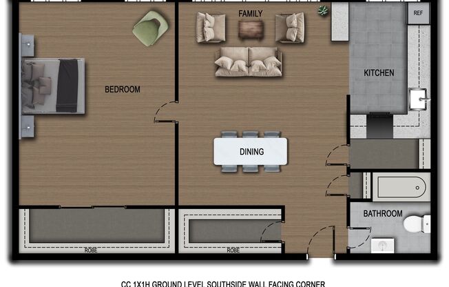 1 bed, 1 bath, 600 sqft, $1,550, Unit 321