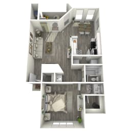 1 bed, 1 bath, 736 sqft, $1,200