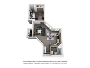 1 bed, 1 bath, 591 sqft, $1,325