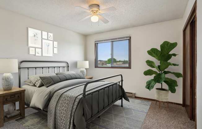 Bedroom with Plush Carpeting