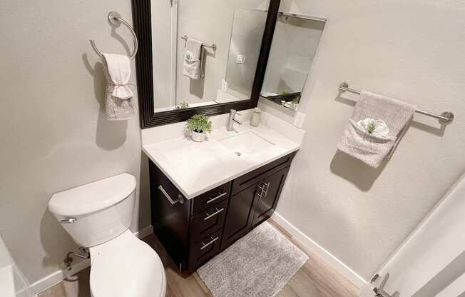 the preserve at ballantyne commons apartments bathroom with toilet and sink