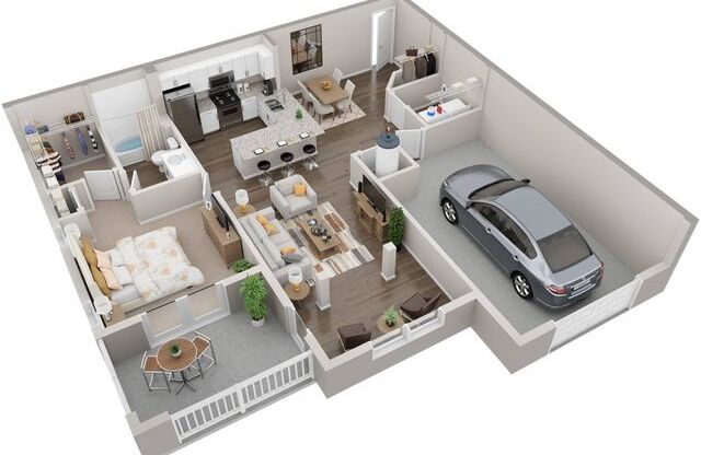 1 bed, 1 bath, 940 sqft, $1,861