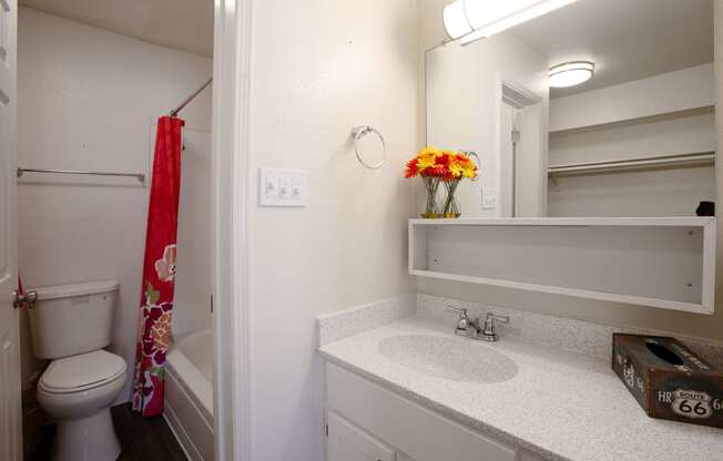 Bathroom at Whispering Sands Apartments in Albuquerque