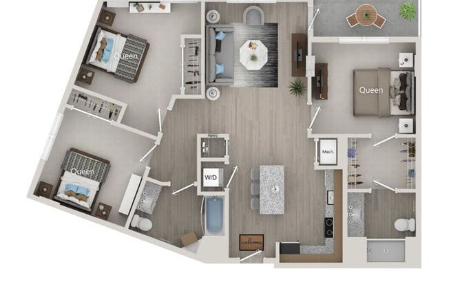 3 beds, 2 baths, 1,344 sqft, $2,760, Unit Unit 0212