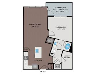 1 bed, 1 bath, 790 sqft, $1,610