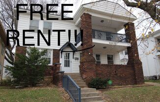 1/2 Month FREE On This Remodeled 2 Bedroom 1 Bath Duplex Within Walking Distance to KU Med