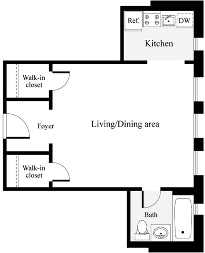 Studio, 1 bath, 450 sqft, $1,549, Unit 0207