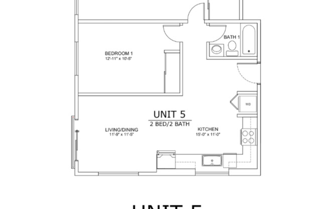 2 beds, 2 baths, 905 sqft, $3,700, Unit 5