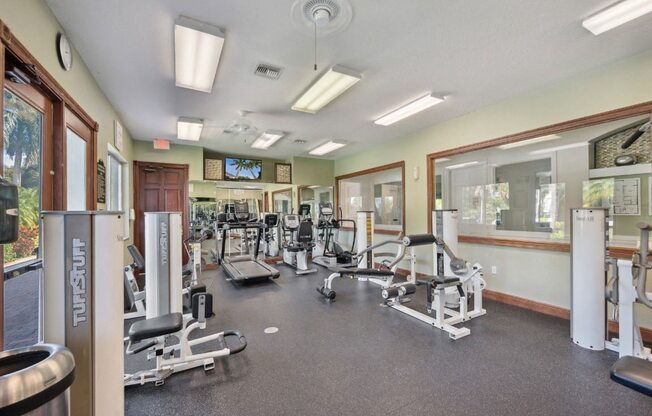 the gym at the preserve apartments