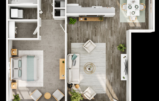1 bed, 1 bath, 696 sqft, $2,405