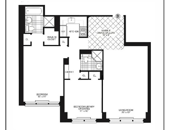 2 beds, 2 baths, $6,800, Unit 14D