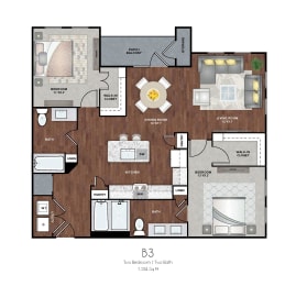 2 beds, 2 baths, 1,284 sqft, $1,866