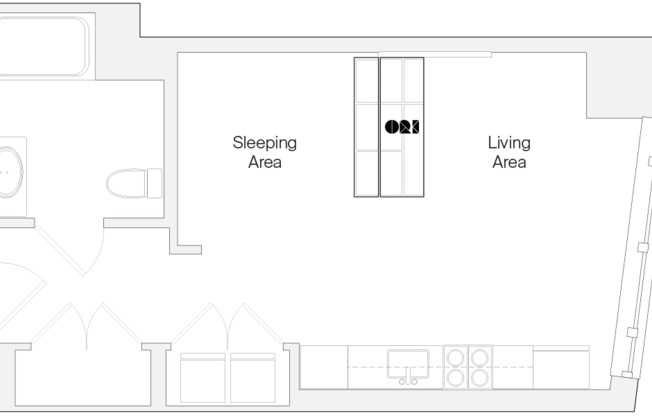 Studio, 1 bath, 528 sqft, $3,245, Unit 1210