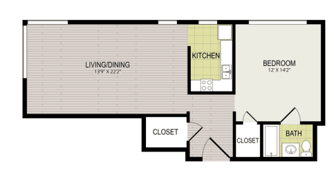 1 bed, 1 bath, 733 sqft, $1,775