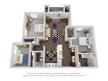 3 beds, 2 baths, 1,174 sqft, $1,915