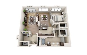 1 bed, 1 bath, 1,020 sqft, $2,955