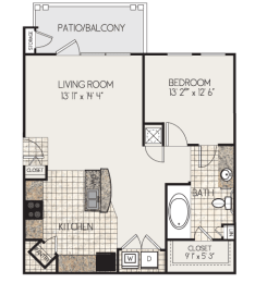 1 bed, 1 bath, 784 sqft, $1,135