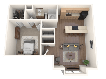 1 bed, 1 bath, 510 sqft, $940