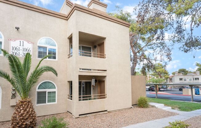 Welcome to this inviting 3-bedroom, 2-bath upstairs condo at 3145 E. Flamingo Rd #2061