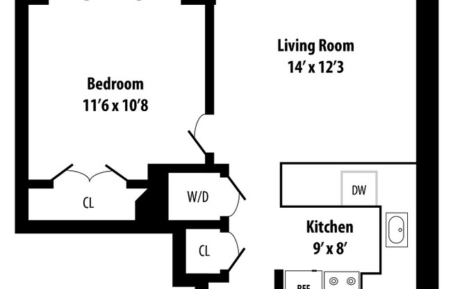 1 bed, 1 bath, $3,416, Unit 4A