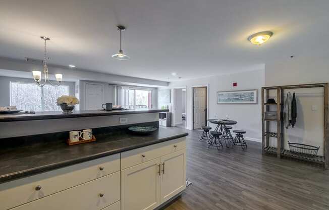 Contemporary Kitchen Finishes  at Carisbrooke at Manchester Apartments, Manchester, New Hampshire
