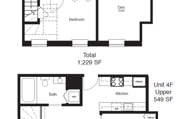 3 beds, 2 baths, 1,229 sqft, $1,710, Unit 4F