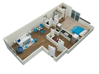 1 bed, 1 bath, 750 sqft, $1,250