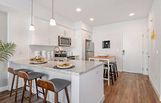 Chef-Style Kitchen at The Huntington Luxury Apartments in Duarte CA