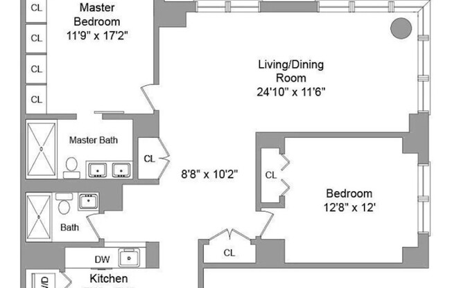 2 beds, 2 baths, 1,091 sqft, $7,500, Unit 20B
