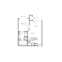 1 bed, 1 bath, 678 sqft, $1,245