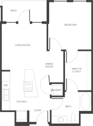 1 bed, 1 bath, 714 sqft, $1,530