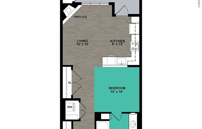 Studio, 1 bath, 611 sqft, $2,280, Unit 241