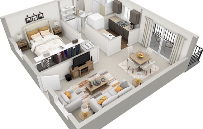 1 bed, 1 bath, 575 sqft, $1,189, Unit 43