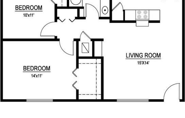 2 beds, 1 bath, 800 sqft, $1,750, Unit 106