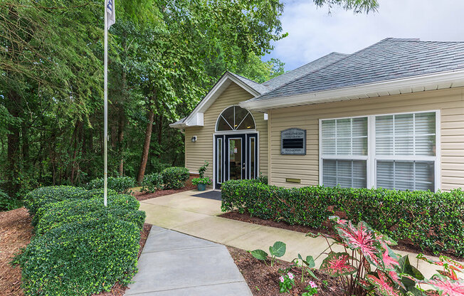 Leasing office exterior at Greens of Pine Glen in Durham NC