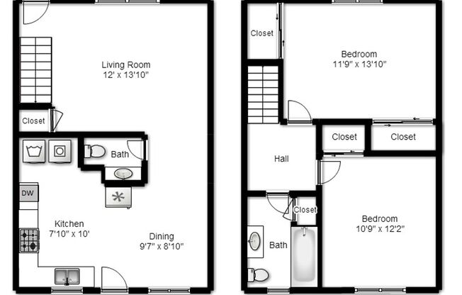 2 beds, 1.5 baths, 900 sqft, $1,440, Unit F-5