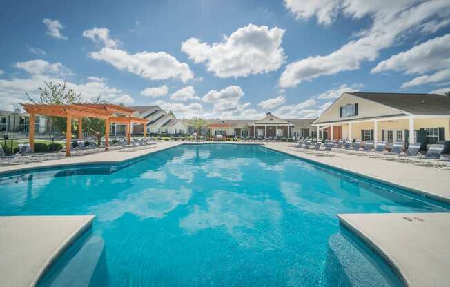 the swimming pool at the apartments for rent