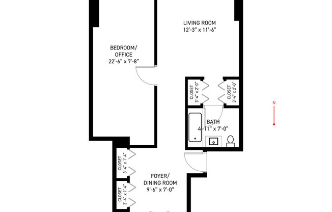 1 bed, 1 bath, $4,700, Unit 4J