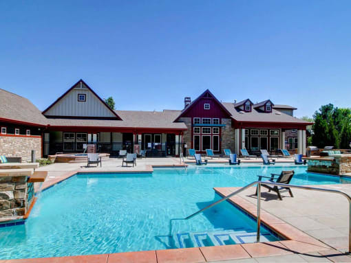Clubhouse and Pool View at Berkshire Aspen Grove Apartments, Littleton, CO