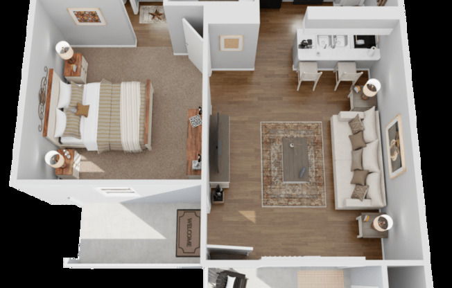 1 bed, 1 bath, 525 sqft, $1,110