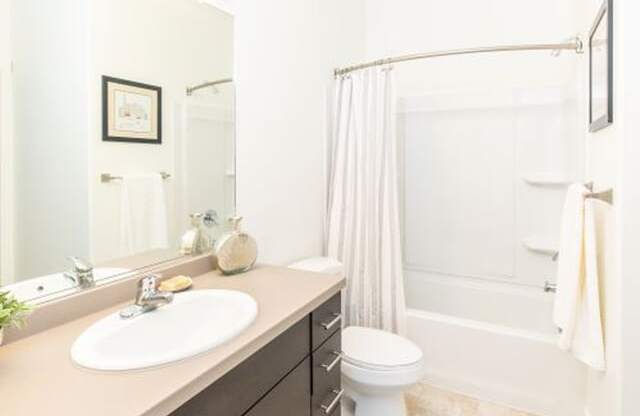 Bathroom With Storage at Parc on Center Apartments & Townhomes, Utah, 84057