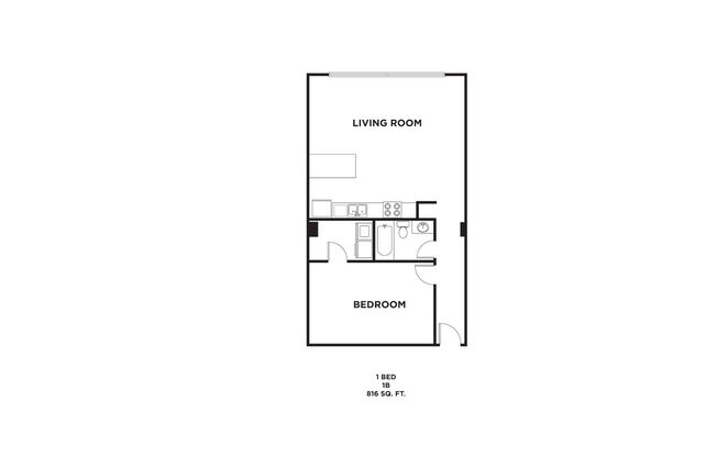 1 bed, 1 bath, 817 sqft, $1,870