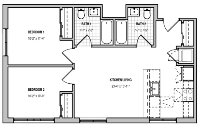 2 beds, 2 baths, 800 sqft, $2,995, Unit 512