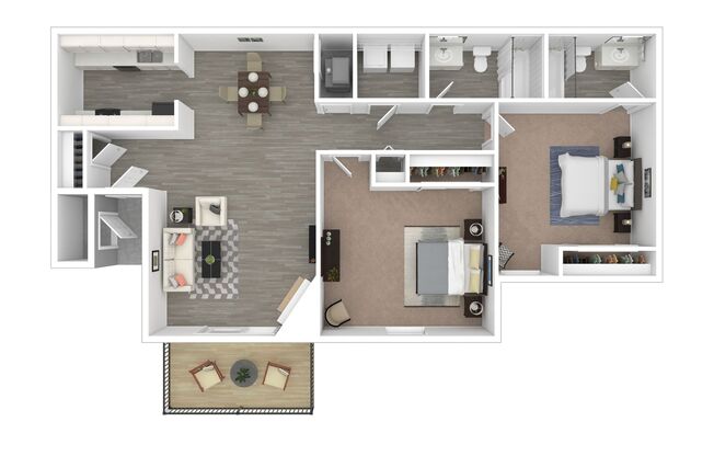 2 beds, 2 baths, 944 sqft, $995, Unit 213A