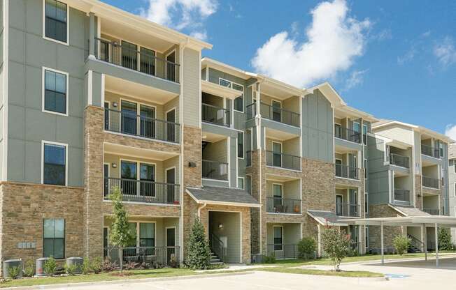 exterior apartments in spring