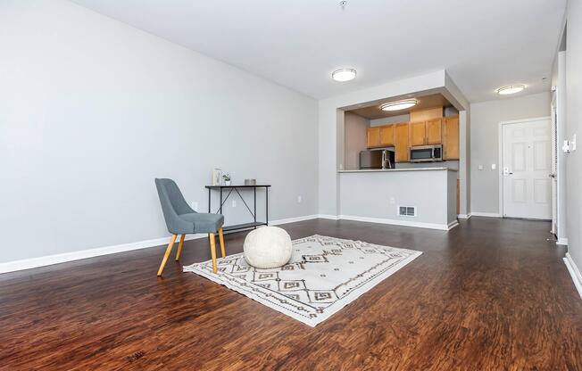 a room with a wooden floor
